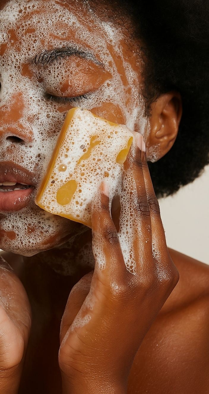 Glow boosting turmeric soap bar, scrub