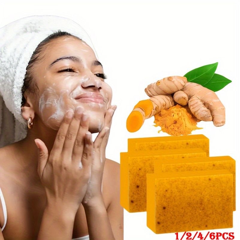 Glow boosting turmeric soap bar, scrub